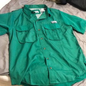 Branson bay green fishing shirt